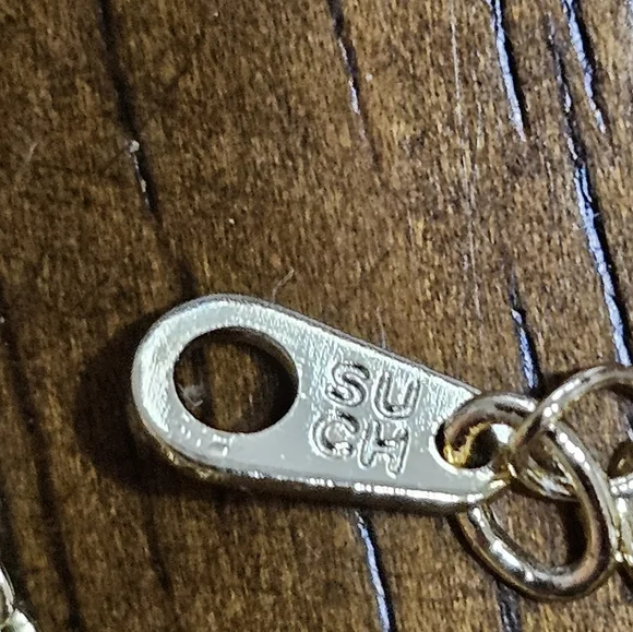 SU 925 Vermeil Crystal Lozenge Necklace with CZs - Picture 14 of 14